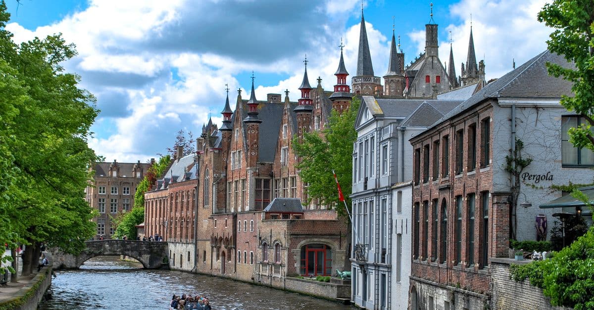 the canals of Bruges, Belgium
