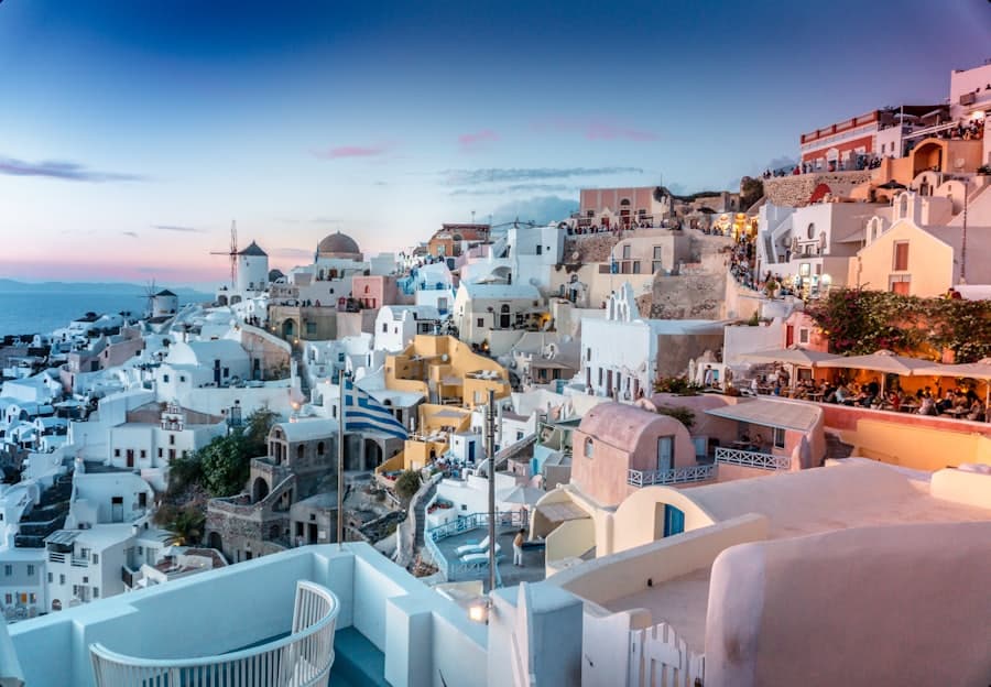 White and blue houses of Santorini, Greece