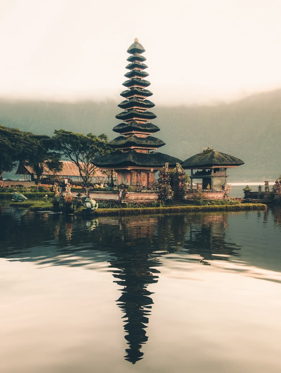 A Balinese temple by the water, Indonesia