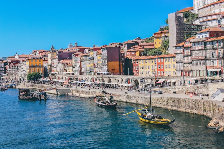 Colorful riverside houses of Porto, Portugal