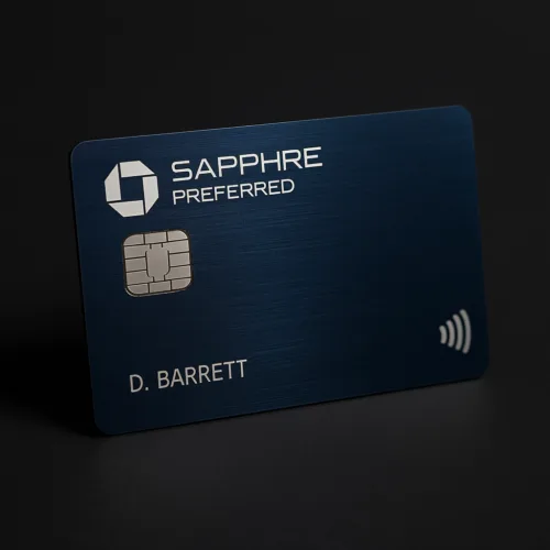 Best travel credit cards example featuring Chase Sapphire Preferred® held in hand, symbolizing rewards and perks for modern travelers.