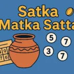 Alt Text: Satka matka satta featured illustration showing numbers, coins, and a traditional matka pot.