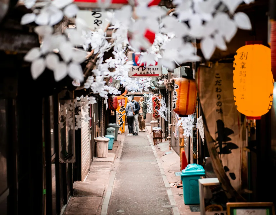Things to do in Japan Tokyo – Shibuya Crossing and traditional shrine in Tokyo.