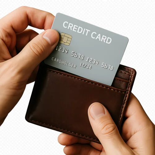 Best travel credit cards pulled from a wallet, symbolizing travel readiness, convenience, and everyday use.