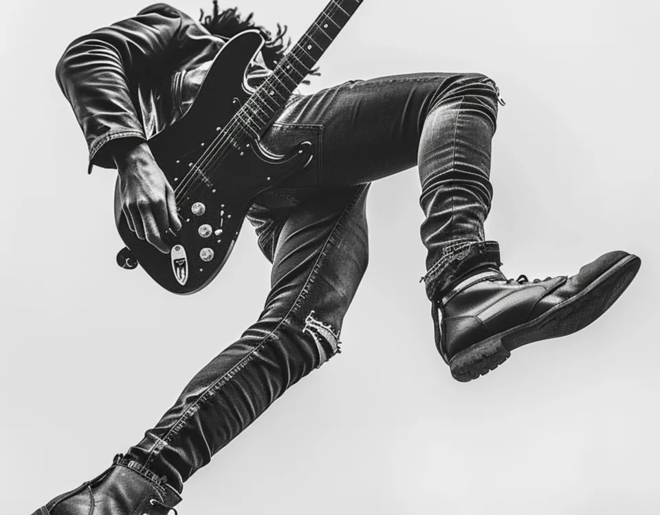 Grunge music vibes captured in a raw aesthetic featuring 90s grunge bands and alt-style visuals.