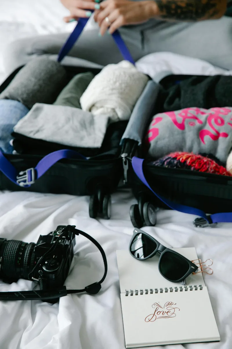 What to pack for Europe trip suitcase with vacation clothes, underseat luggage, and packing list for Europe essentials.