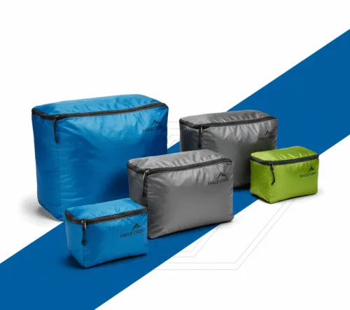eagle creeks best packing cubes for carry-on in different colors and sizes