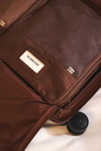 brown sleek looking packing cube for carry-on
