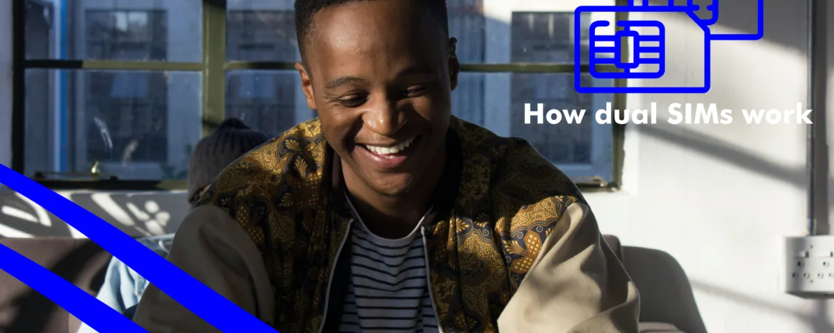 Person learning on his phone how dual sim technologies work